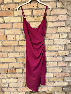 OLIA draped mini dress in pink